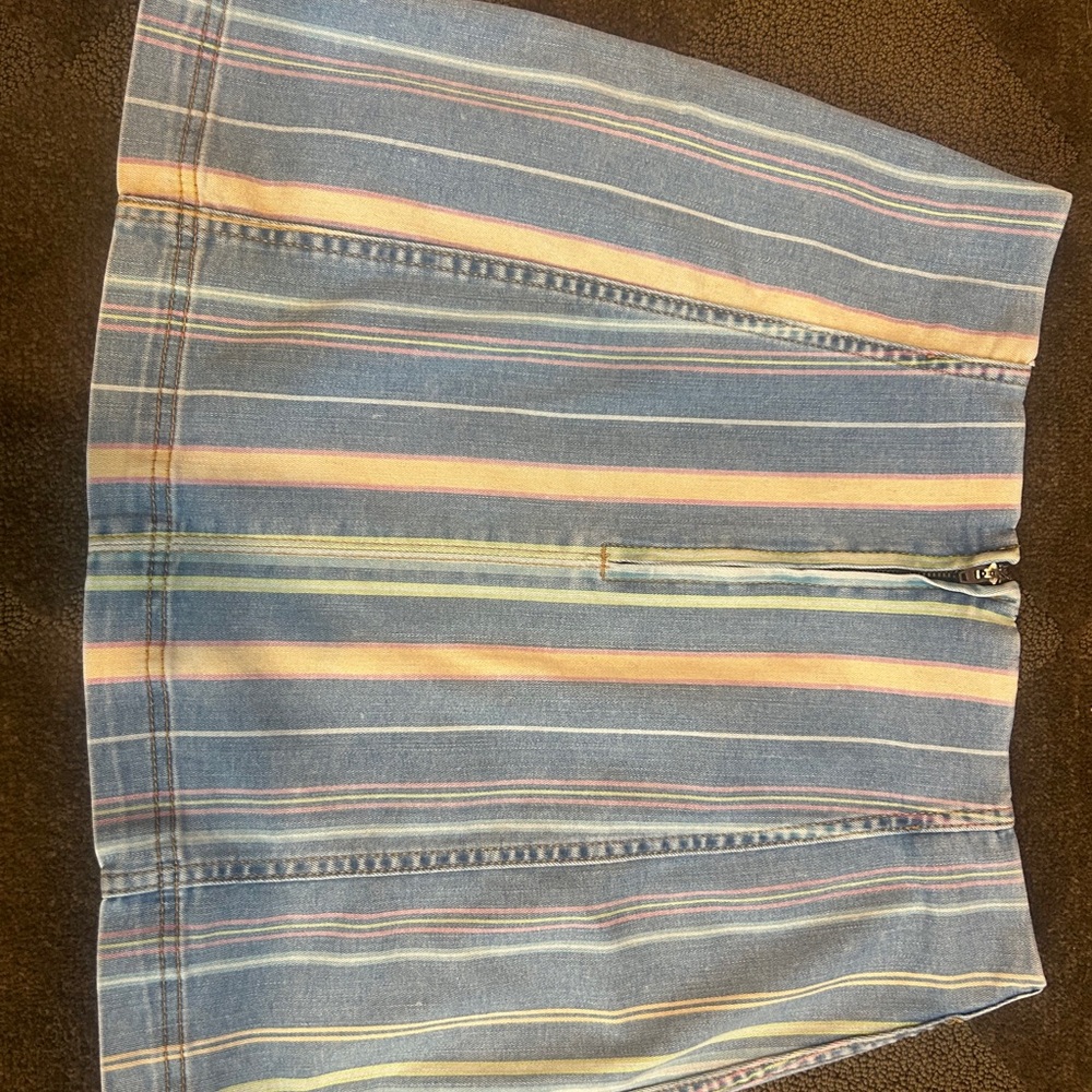 wild fable Blue Striped Mini Skirt